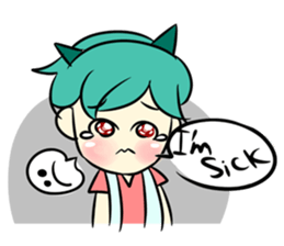 Lovely Bulu-boy and Piku-girl sticker #11402983