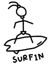 surfing bar ethnic sticker #11403898