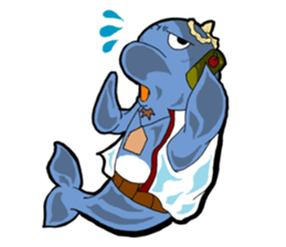 Dolphin father sticker #11406195