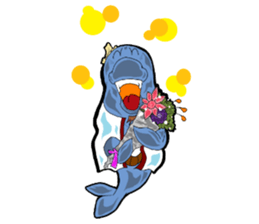 Dolphin father sticker #11406196