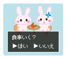 Yes, no Question rabbit sticker #11406232