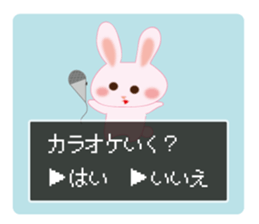 Yes, no Question rabbit sticker #11406236