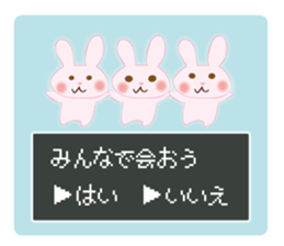 Yes, no Question rabbit sticker #11406249