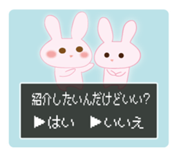 Yes, no Question rabbit sticker #11406250