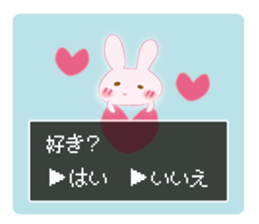 Yes, no Question rabbit sticker #11406254