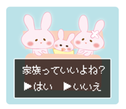 Yes, no Question rabbit sticker #11406256