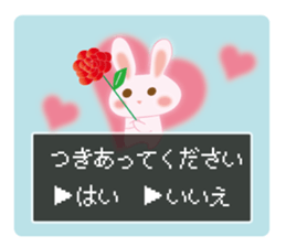 Yes, no Question rabbit sticker #11406258