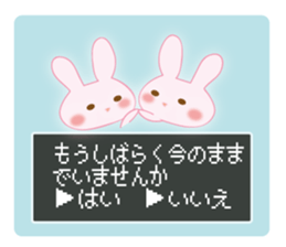 Yes, no Question rabbit sticker #11406261