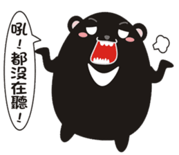 TAIWAN black black black black bear sticker #11408306