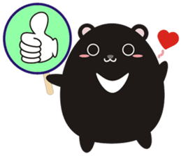 TAIWAN black black black black bear sticker #11408309
