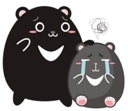 TAIWAN black black black black bear sticker #11408317