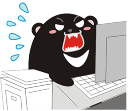 TAIWAN black black black black bear sticker #11408334