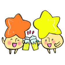 A constellation  Mr. Gemini mushroom. sticker #11408378