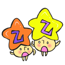 A constellation  Mr. Gemini mushroom. sticker #11408398