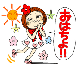 Castor bean-chan 43 simple nod Hen sticker #11408578