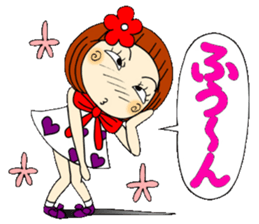 Castor bean-chan 43 simple nod Hen sticker #11408606