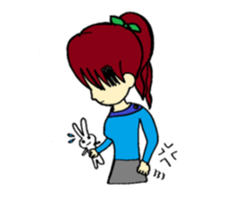 40 people of Japanese fashionable sticker #11409199