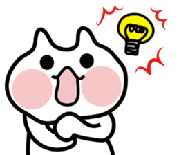 The cat which gives an answer sticker #11409224