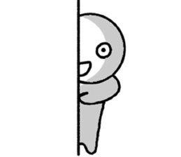 Smiling a scary guy3 sticker #11411602