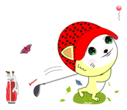 Yellow cat's go to exciting holiday! sticker #11413017