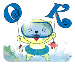 Yellow cat's go to exciting holiday! sticker #11413026