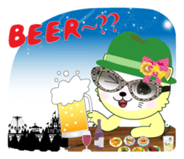 Yellow cat's go to exciting holiday! sticker #11413037