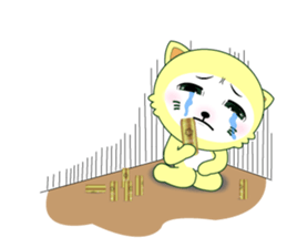 Yellow cat's go to exciting holiday! sticker #11413042