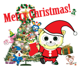 Yellow cat's go to exciting holiday! sticker #11413050