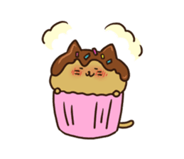 Cat in the cakes sticker #11413521