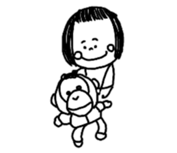 On the eyebrows yuruyurupatsukochan sticker #11413645