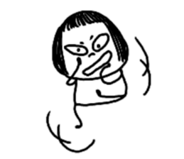 On the eyebrows yuruyurupatsukochan sticker #11413650