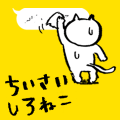 Freedom! Small white cat.