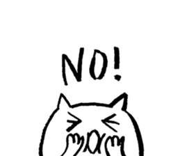 Freedom! Small white cat. sticker #11415420