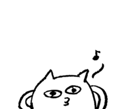 Freedom! Small white cat. sticker #11415424