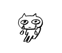 Freedom! Small white cat. sticker #11415444