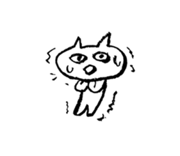 Freedom! Small white cat. sticker #11415446