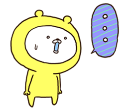Very happy yellow white bear sticker #11415515