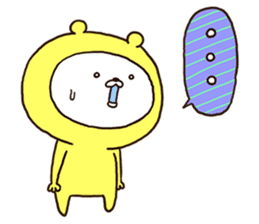 Very happy yellow white bear sticker #11415515