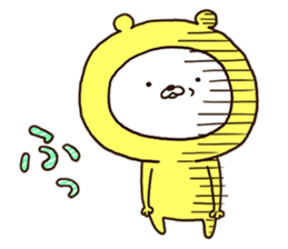 Very happy yellow white bear sticker #11415526