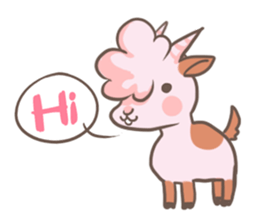 A Little Cute Pink Goat sticker #11415656