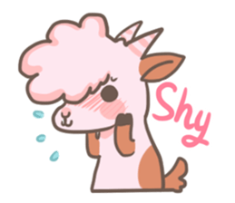 A Little Cute Pink Goat sticker #11415657