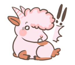 A Little Cute Pink Goat sticker #11415658