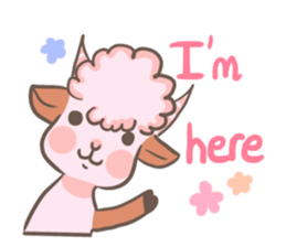 A Little Cute Pink Goat sticker #11415662