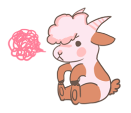 A Little Cute Pink Goat sticker #11415666
