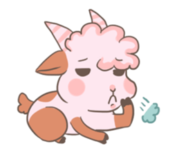 A Little Cute Pink Goat sticker #11415670