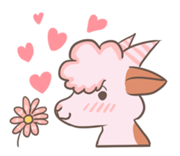 A Little Cute Pink Goat sticker #11415672