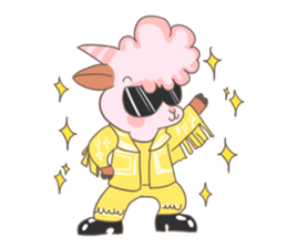 A Little Cute Pink Goat sticker #11415673