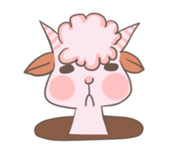 A Little Cute Pink Goat sticker #11415679