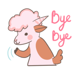 A Little Cute Pink Goat sticker #11415682