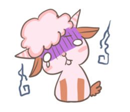 A Little Cute Pink Goat sticker #11415684